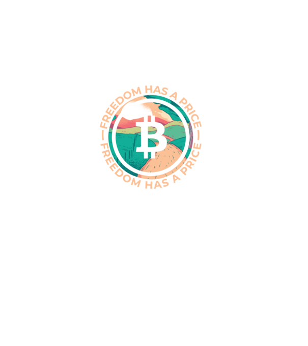Libertatea are preț Bitcoin model negru pe tricou