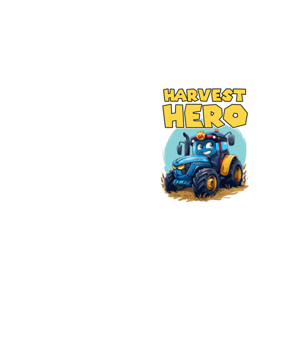 Harvest Hero Tractor model galben neon pe tricou
