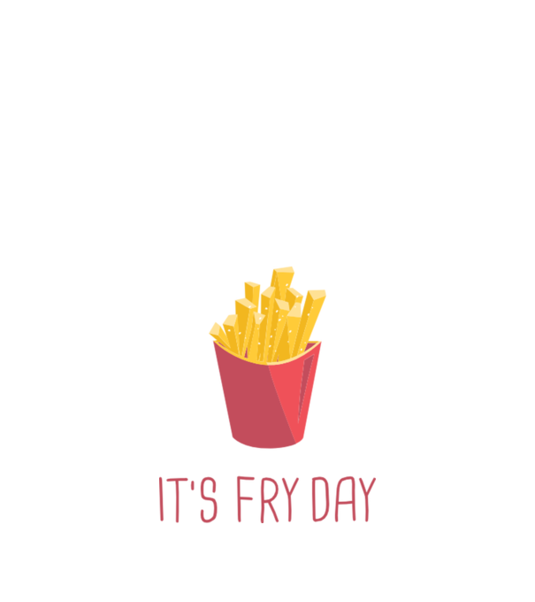 'It''s Fry Day' model negru pe tricou