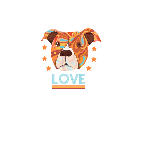 Dragoste Pitbull model negru pe tricou