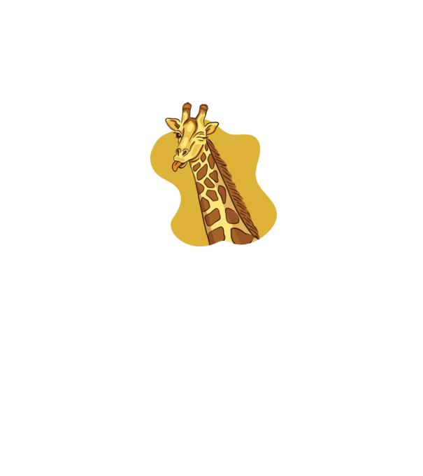 Girafă amuzantă model alb pe tricou