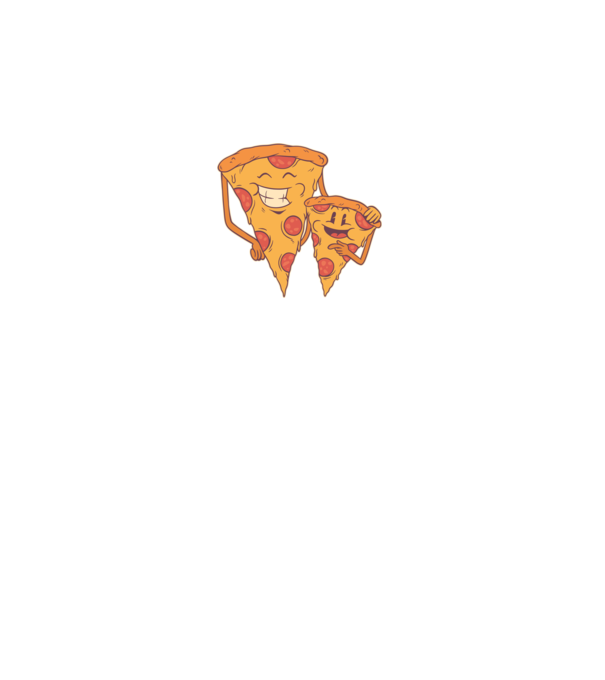 Familie Pizza model alb pe tricou