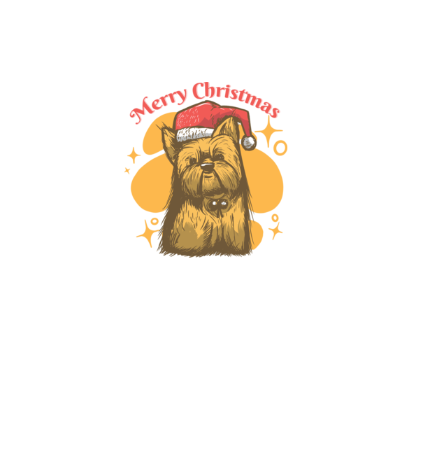 Crăciun Yorkie model negru pe tricou