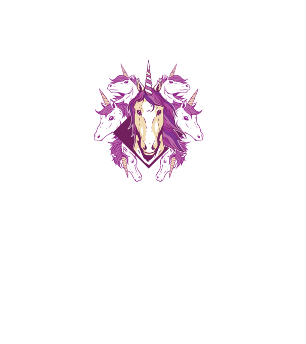 Unicorn Mandala model mov pe tricou