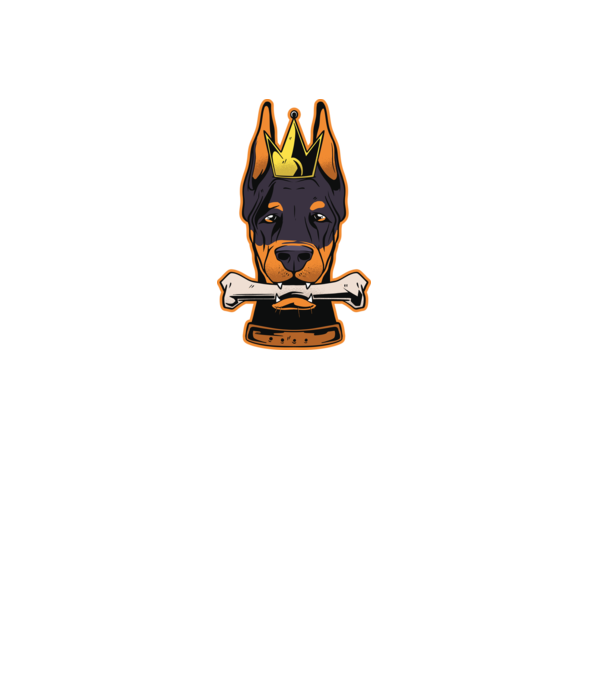 Rege Doberman model negru pe tricou