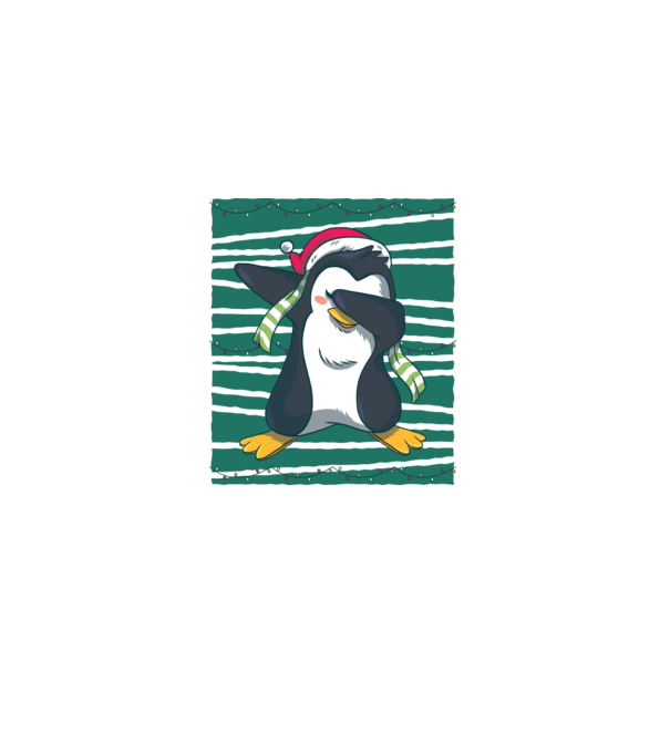 Pinguin DAB Crăciun model alb pe tricou