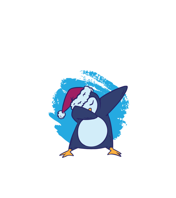 Pinguin DAB model alb pe tricou