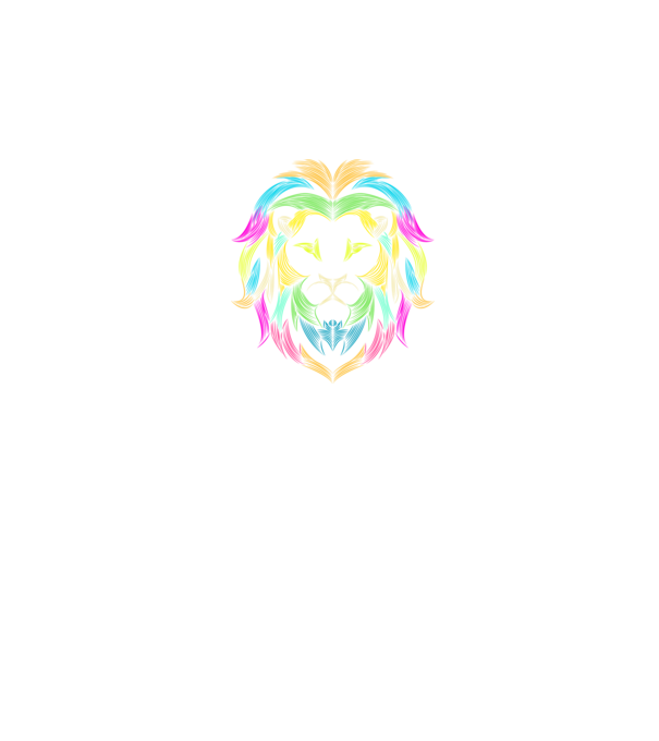 lion line art design model negru pe tricou