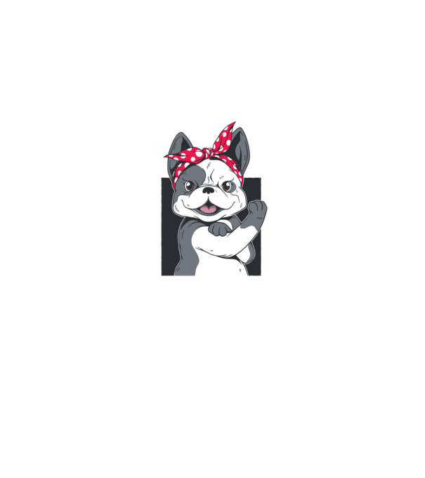Bulldog Francez model gri pe tricou