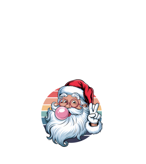Bubble gum santa model alb pe tricou