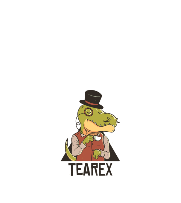 Tea Rex dinozaur cu ceai model nisipiu pe tricou
