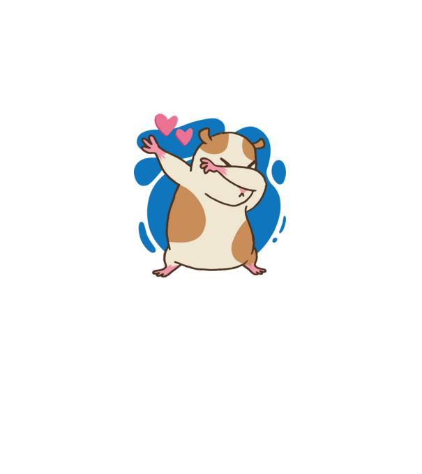 Hamster DAB model albastru regal pe tricou