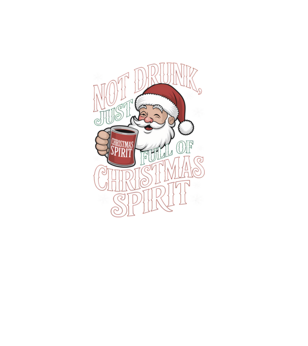 Christmas Spirit Santa model negru pe tricou
