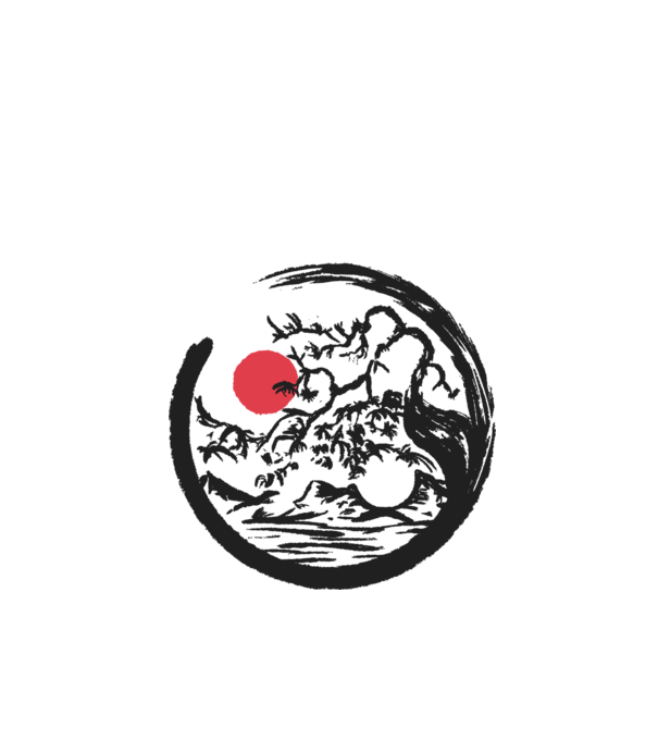 Yin-Yang Bonsai model alb pe tricou