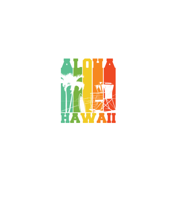 Aloha Hawaii model negru pe tricou