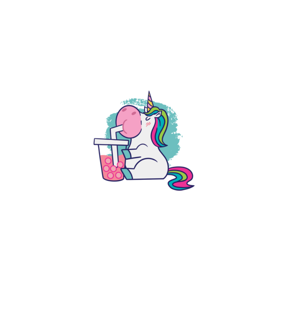 Unicorn Bubble Tea model roz deschis pe tricou