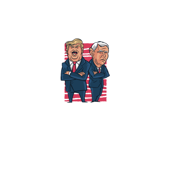 Trump Pence USA model alb pe tricou