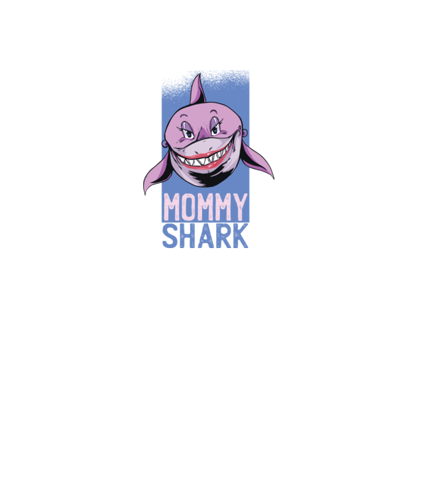 Mommy Shark tricou pentru mama model negru pe tricou