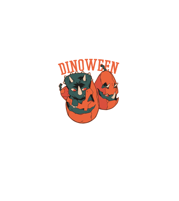 Dinoween model negru pe tricou
