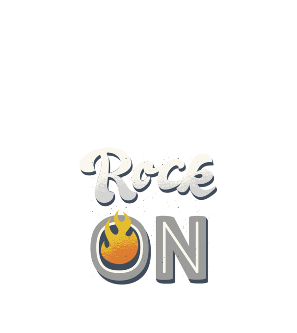 Rock On model negru pe tricou