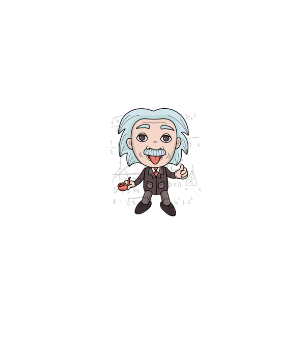 Caricatură Einstein model negru pe tricou