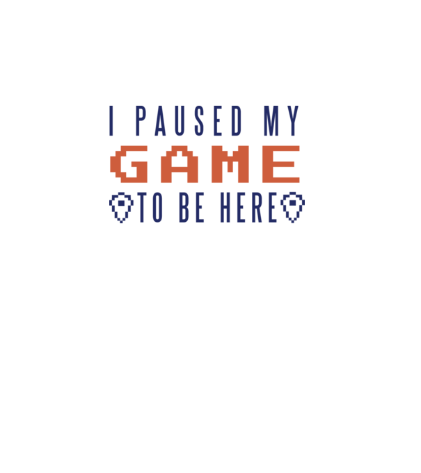 I Paused my game to be here model alb pe tricou