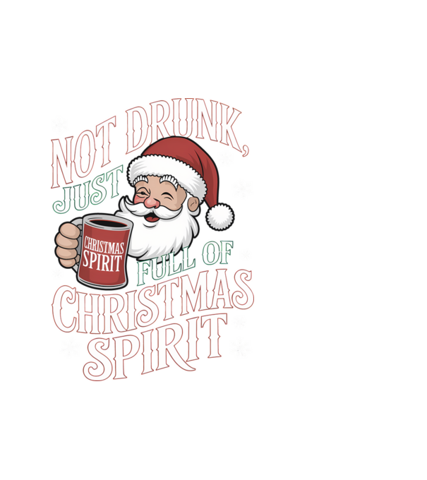 Christmas Spirit Santa model alb pe tricou