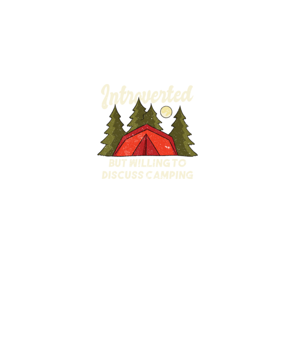 Camping Introvertit model negru pe tricou