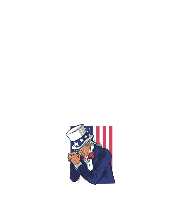 Uncle Sam se roagă model negru pe tricou