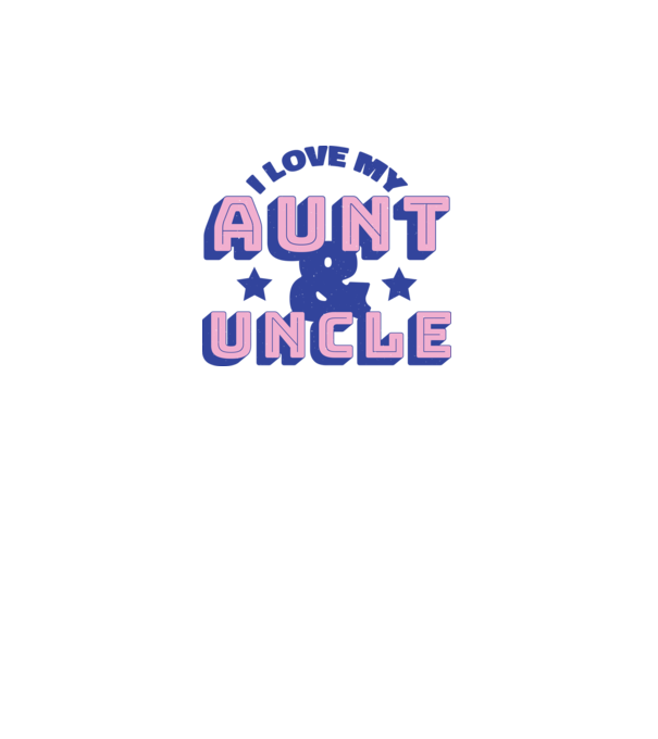 I Love My Aunt & Uncle model gri pe tricou