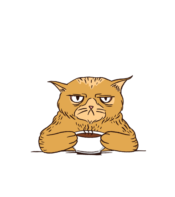 Grumpy Cat - Pisică supărată cu cafea model turcoaz pe tricou