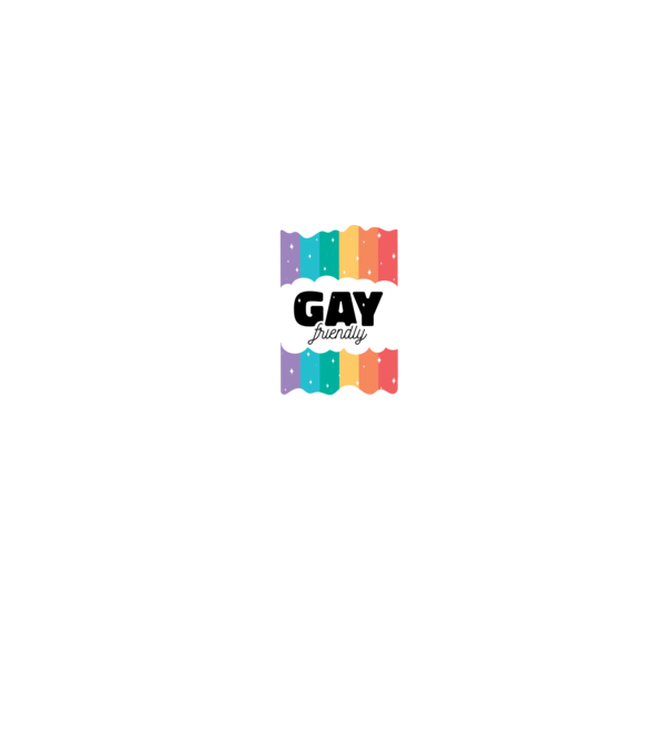 Gay friendly model negru pe tricou