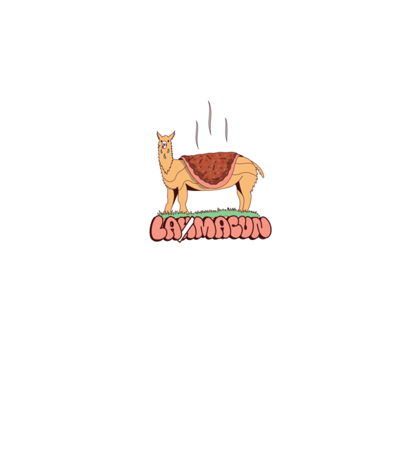 Lamacun Lama model alb pe tricou
