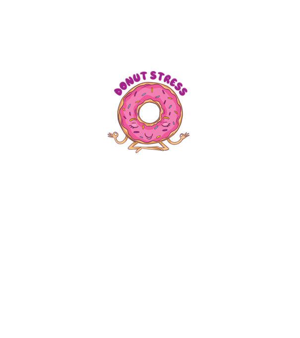 Donut Stress Gogoașă model alb pe tricou