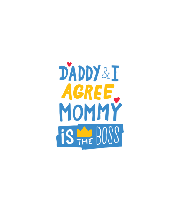 Mama e șefa model alb pe tricou