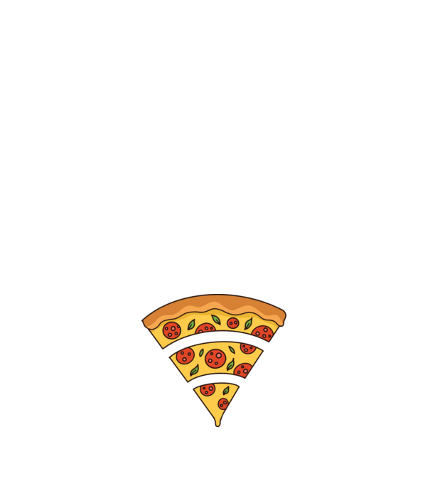 Felie de pizza Wifi model negru pe tricou