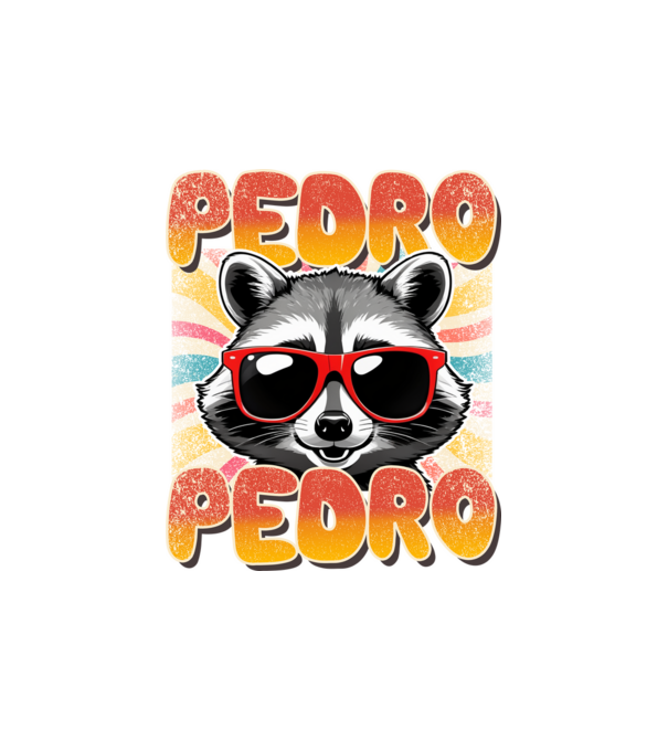 Pedro Pedro groovy retro model alb pe tricou