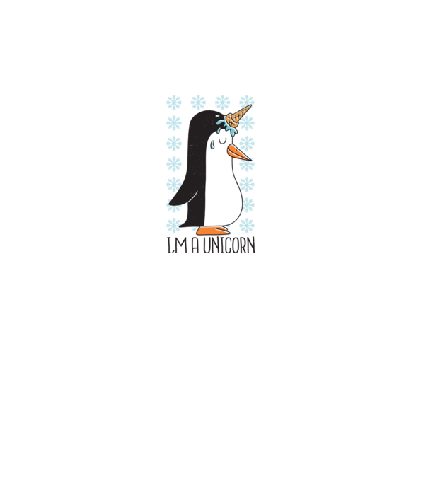 'I''m a Unicorn - Pinguin Unicorn' model turcoaz pe tricou
