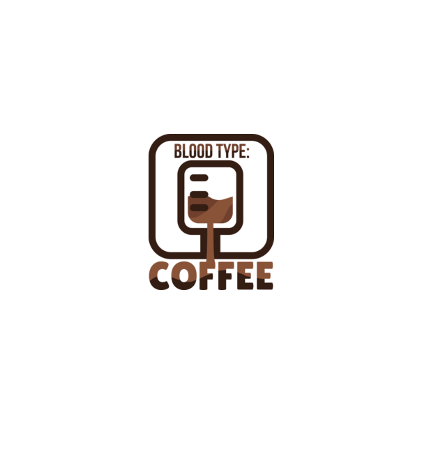 Grupa mea de sânge este cafeaua model alb pe tricou
