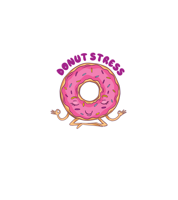 Donut Stress Gogoașă model roz deschis pe tricou