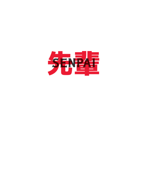 Senpai model roz deschis pe tricou