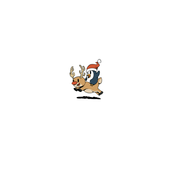 pinguin reindeer cristmas model gri pe tricou