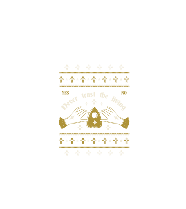 Ouija Motiv de Crăciun model negru pe tricou