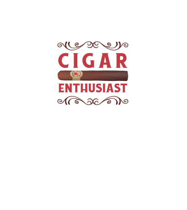 Pasionat de trabucuri model alb pe tricou