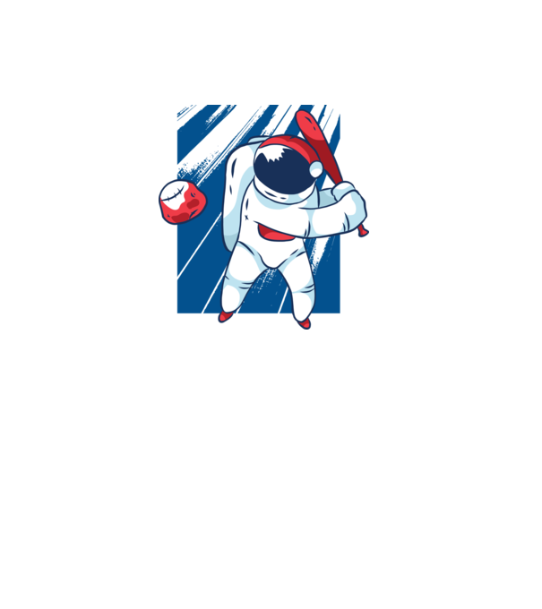 Baseball Astronaut model negru pe tricou