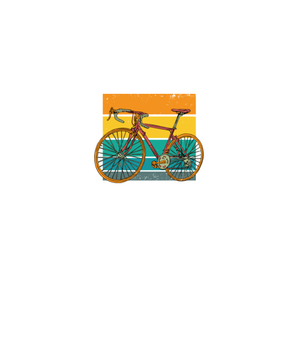Bicicletă Retro model negru pe tricou