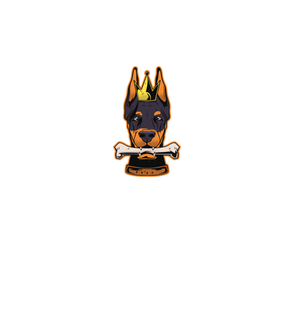 Rege Doberman model turcoaz pe tricou