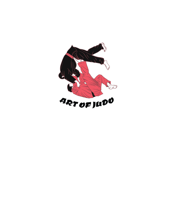 Art of Judo model alb pe tricou