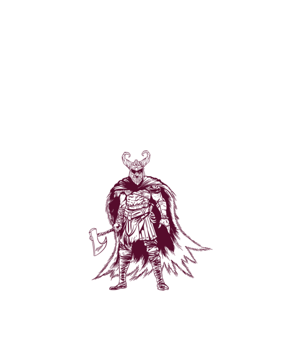 Războinic Odin Viking model alb pe tricou