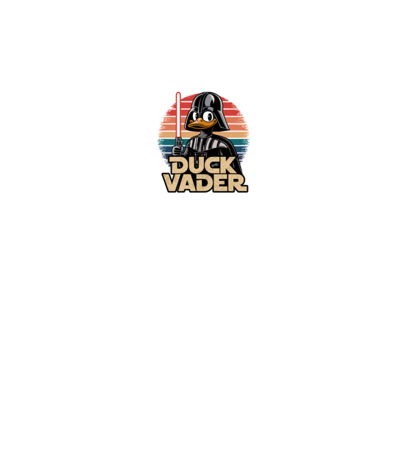 Duck Vader model negru pe tricou